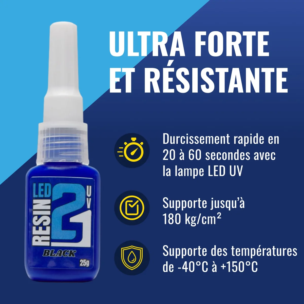 Colle Résine Noire LED UV Colle21 + Lampe LED – Résine Époxy Haute Précision pour Modélisme, Bricolage et Créations DIY ✨🔆 – Image 4