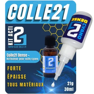 KIT ACTIVATEUR Colle21 Super Glue Colle21 DENSE + ACTIVATEUR LIQUIDE pour cyano 30ml -
Colle Extra-Forte Multi-Usages
Idéale pour le modélisme, le bricolage créatif et les réparations techniques exigeantes.🛠️