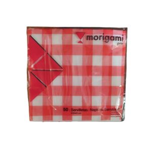 Serviette en ouate Vichy – 2 plis sur-piquée – 40 x 40 cm