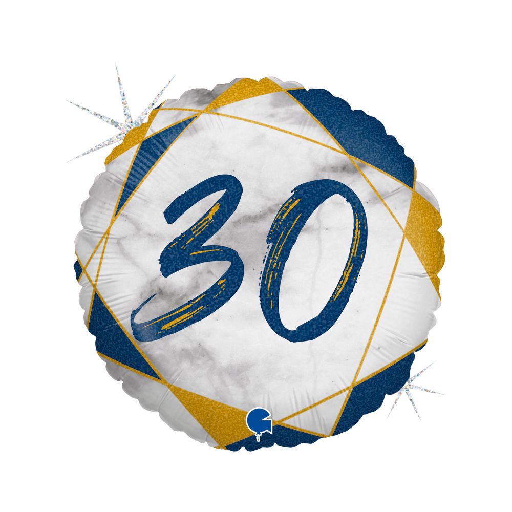 Ballon en Aluminium – 45 cm – marbré Anniversaire – 18 à 60 ans – Image 8