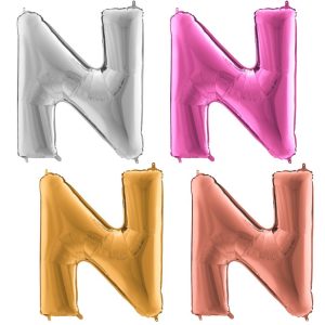 Ballon en Aluminium – Lettre N – 101,6 cm